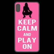Coque  iPhone XS Max Premium Keep Calm Play on Rose
