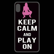 Coque  iPhone XS Max Premium Keep Calm Play on Noir