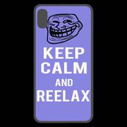 Coque  iPhone XS Max Premium Keep Calm Reelax Bleu