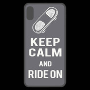 Coque  iPhone XS Max Premium Keep Calm Ride on Gris