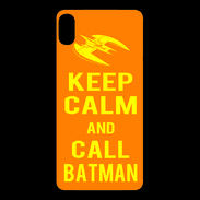 Coque  iPhone XS Max Premium Keep Calm Call Batman Orange
