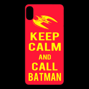 Coque  iPhone XS Max Premium Keep Calm Call Batman Rouge