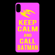 Coque  iPhone XS Max Premium Keep Calm Call Batman Rose