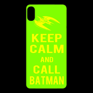 Coque  iPhone XS Max Premium Keep Calm Call Batman Vert pomme