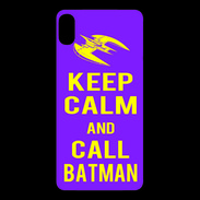 Coque  iPhone XS Max Premium Keep Calm Call Batman Violet