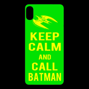 Coque  iPhone XS Max Premium Keep Calm Call Batman Vert