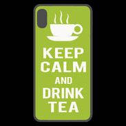 Coque  iPhone XS Max Premium Keep Calm Drink Tea Vert pomme