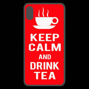 Coque  iPhone XS Max Premium Keep Calm Drink Tea Rouge