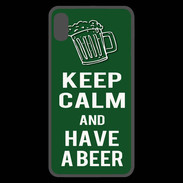 Coque  iPhone XS Max Premium Keep Calm Have a beer Vert