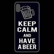 Coque  iPhone XS Max Premium Keep Calm Have a beer Noir