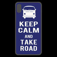 Coque  iPhone XS Max Premium Keep Calm Take road Bleu