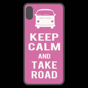 Coque  iPhone XS Max Premium Keep Calm Take Road Rose