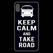 Coque  iPhone XS Max Premium Keep Calm Take Road Noir