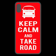 Coque  iPhone XS Max Premium Keep Calm Take Road Rouge