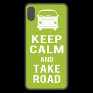 Coque  iPhone XS Max Premium Keep Calm Take road Vert pomme