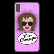 Coque  iPhone XS Max Premium Miss Champagne Chatain