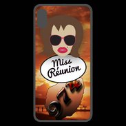 Coque  iPhone XS Max Premium Miss Réunion Chatain