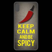 Coque  iPhone XS Max Premium Keep Calm and Be Spicy Gris