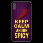 Coque  iPhone XS Max Premium Keep Calm and Be Spicy Violet