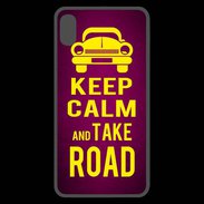 Coque  iPhone XS Max Premium Keep Calm and Take o road 2 Rose