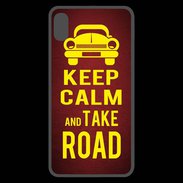 Coque  iPhone XS Max Premium Keep Calm and Take o road 2 Rouge