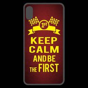 Coque  iPhone XS Max Premium Keep Calm and Be the First Rouge
