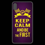 Coque  iPhone XS Max Premium Keep Calm and Be the First Violet