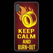 Coque  iPhone XS Max Premium Keep Calm and Burn Out Rouge
