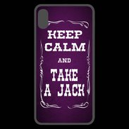 Coque  iPhone XS Max Premium Keep Calm and Take Jack Violet