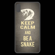 Coque  iPhone XS Max Premium Keep Calm and Be a Snake Gris