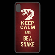 Coque  iPhone XS Max Premium Keep Calm and Be a Snake Rouge