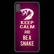 Coque  iPhone XS Max Premium Keep Calm and Be a Snake Rose