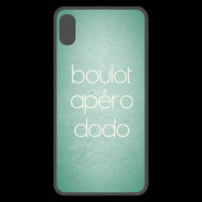 Coque  iPhone XS Max Premium Boulot Apéro Dodo Vert ZG