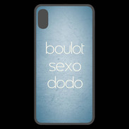 Coque  iPhone XS Max Premium Boulot Sexo Dodo Bleu ZG
