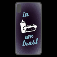 Coque  iPhone XS Max Premium In Junk We trust Bleu ZG