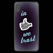 Coque  iPhone XS Max Premium In Like We trust Bleu ZG