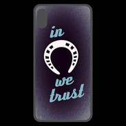 Coque  iPhone XS Max Premium In Luck We trust Bleu ZG