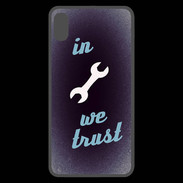 Coque  iPhone XS Max Premium In Mecanic We trust Bleu ZG