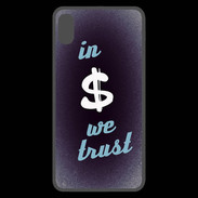 Coque  iPhone XS Max Premium In Money We trust Bleu ZG