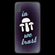 Coque  iPhone XS Max Premium In Mushrooms We trust Bleu ZG