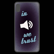 Coque  iPhone XS Max Premium In Music We trust Bleu ZG