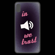 Coque  iPhone XS Max Premium In Music We trust Rouge ZG