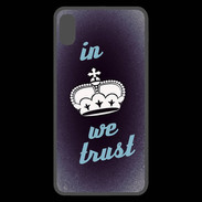 Coque  iPhone XS Max Premium In Queen We trust Bleu ZG