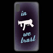 Coque  iPhone XS Max Premium In Uzi We trust Bleu ZG