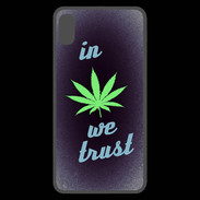 Coque  iPhone XS Max Premium In Weed We trust Vert ZG