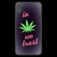 Coque  iPhone XS Max Premium In Weed We trust Rouge ZG