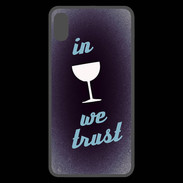Coque  iPhone XS Max Premium In Wine We trust Bleu ZG