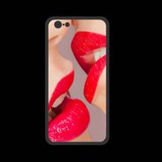 Coque  Iphone 8 PREMIUM Bouche sexy Lesbienne et rouge à lèvres gloss