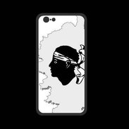 Coque  Iphone 8 PREMIUM Carte de la Corse avec tête 5