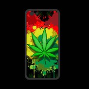 Coque  Iphone 8 PREMIUM Feuille de cannabis et cœur Rasta